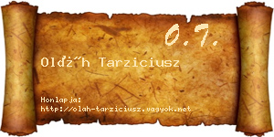 Oláh Tarziciusz névjegykártya
