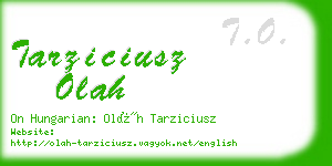 tarziciusz olah business card